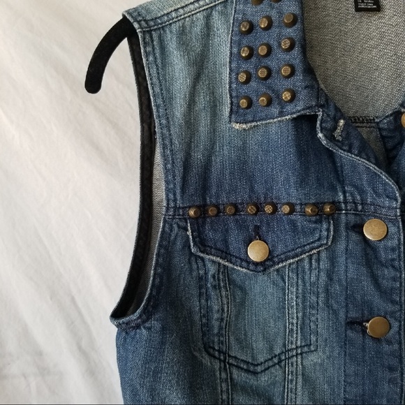 Vintage | forever 21 | denim vest | studded | S - Picture 4 of 6